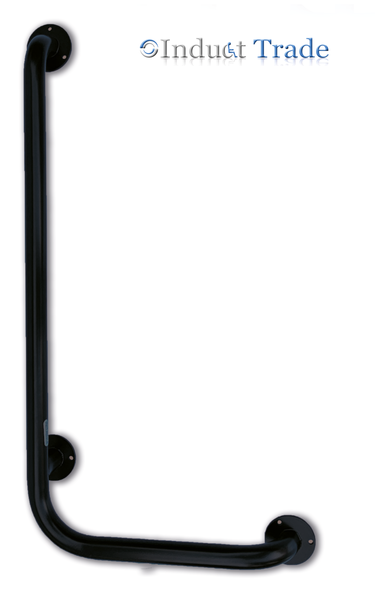 IT 4080FL-J 40x80cm L-alakú kapaszkodó, jobb oldali kialakítással, fekete