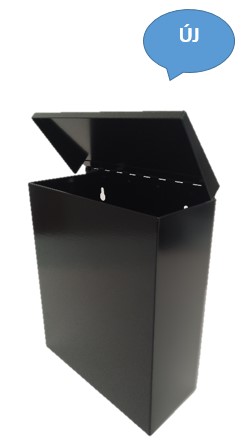 IT PHF_ Fém fali, fedeles intim hulladékgyűjtő, 5 liter Fekete 